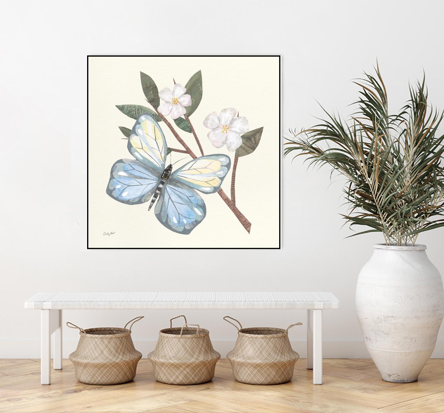 In the Garden Butterfly by Courtney Prahl on GIANT ART - animals black