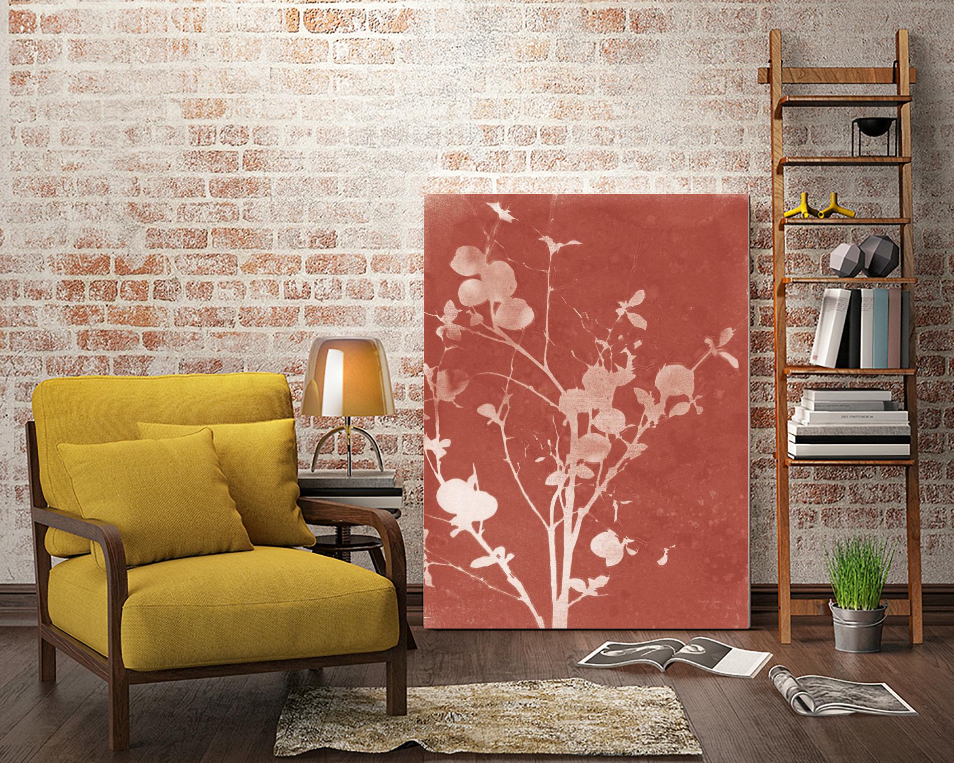 Enchanted Fall Cyanotype VI by Nancy Green on GIANT ART - red flowers red