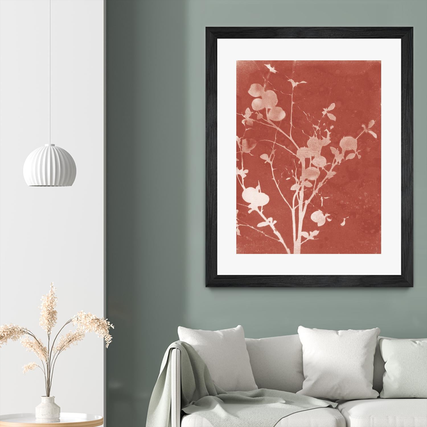 Enchanted Fall Cyanotype VI by Nancy Green on GIANT ART - red flowers red