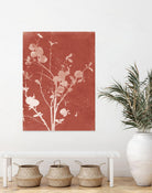Enchanted Fall Cyanotype VI by Nancy Green on GIANT ART - red flowers red