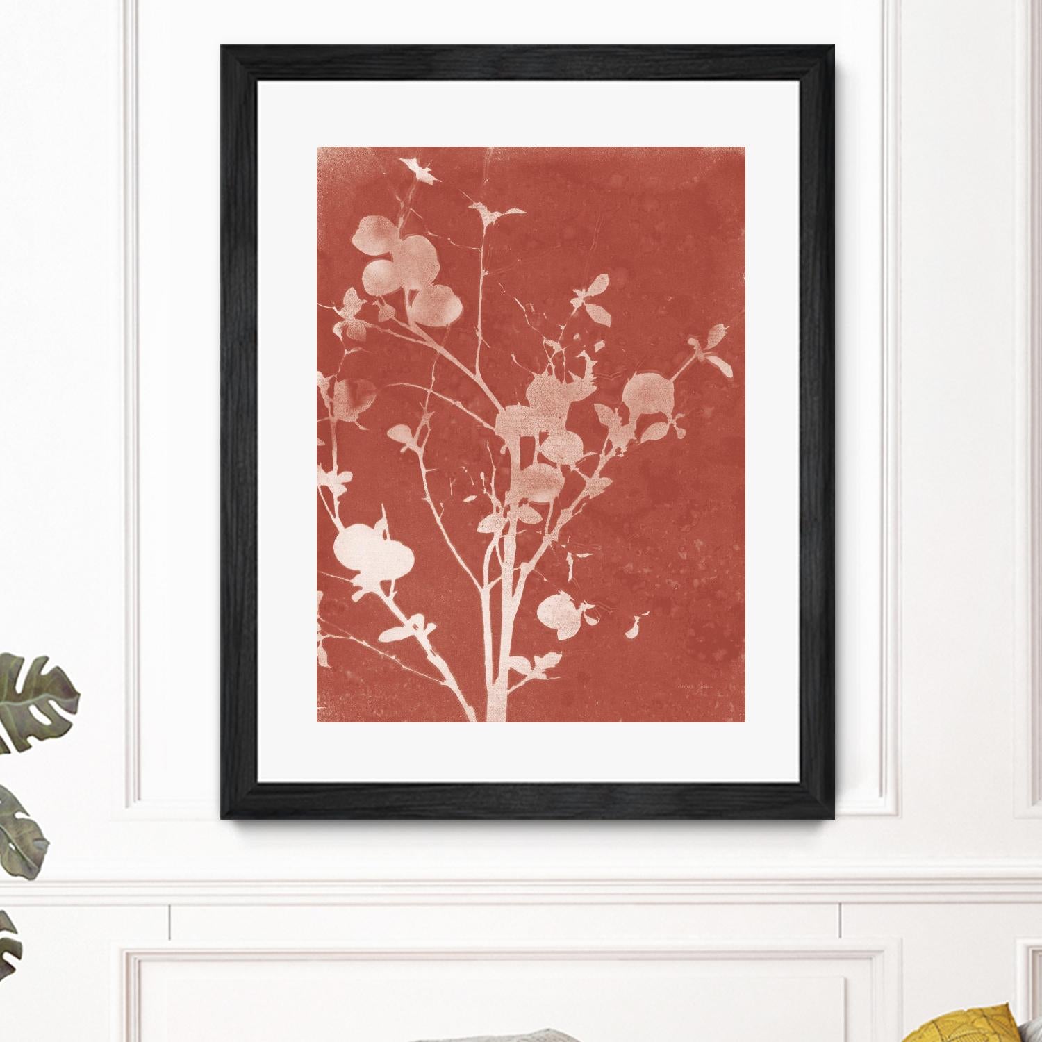 Enchanted Fall Cyanotype VI by Nancy Green on GIANT ART - red flowers red