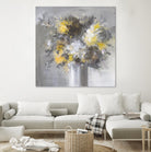 Weekend Bouquet Yellow Gray by Danhui Nai on GIANT ART - farmhouse brown