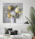 Weekend Bouquet Yellow Gray by Danhui Nai on GIANT ART - farmhouse brown