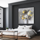 Weekend Bouquet Yellow Gray by Danhui Nai on GIANT ART - farmhouse brown