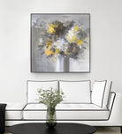 Weekend Bouquet Yellow Gray by Danhui Nai on GIANT ART - farmhouse brown
