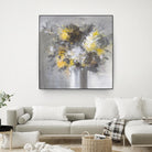 Weekend Bouquet Yellow Gray by Danhui Nai on GIANT ART - farmhouse brown