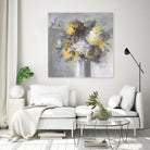Weekend Bouquet Yellow Gray by Danhui Nai on GIANT ART - white farmhouse farmhouse