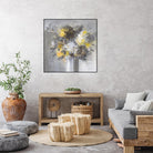 Weekend Bouquet Yellow Gray by Danhui Nai on GIANT ART - farmhouse brown