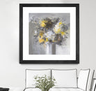 Weekend Bouquet Yellow Gray by Danhui Nai on GIANT ART - farmhouse brown