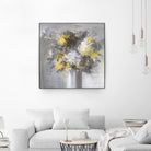 Weekend Bouquet Yellow Gray by Danhui Nai on GIANT ART - farmhouse brown