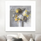 Weekend Bouquet Yellow Gray by Danhui Nai on GIANT ART - farmhouse brown