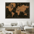 World Map Industrial by Sue Schlabach on GIANT ART - maps black