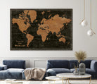 World Map Industrial by Sue Schlabach on GIANT ART - maps black