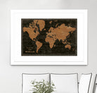 World Map Industrial by Sue Schlabach on GIANT ART - black  maps words and phrases