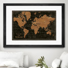 World Map Industrial by Sue Schlabach on GIANT ART - black  maps words and phrases