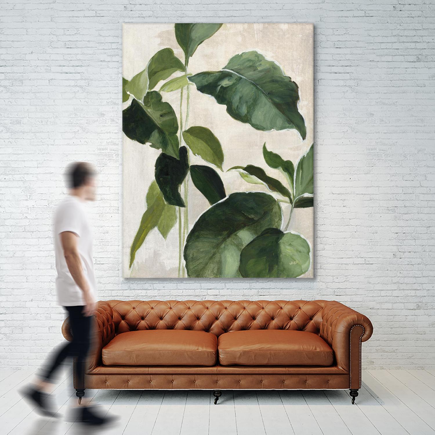 Tropical Study II by Julia Purinton on GIANT ART - beige tropical tropical leaf study