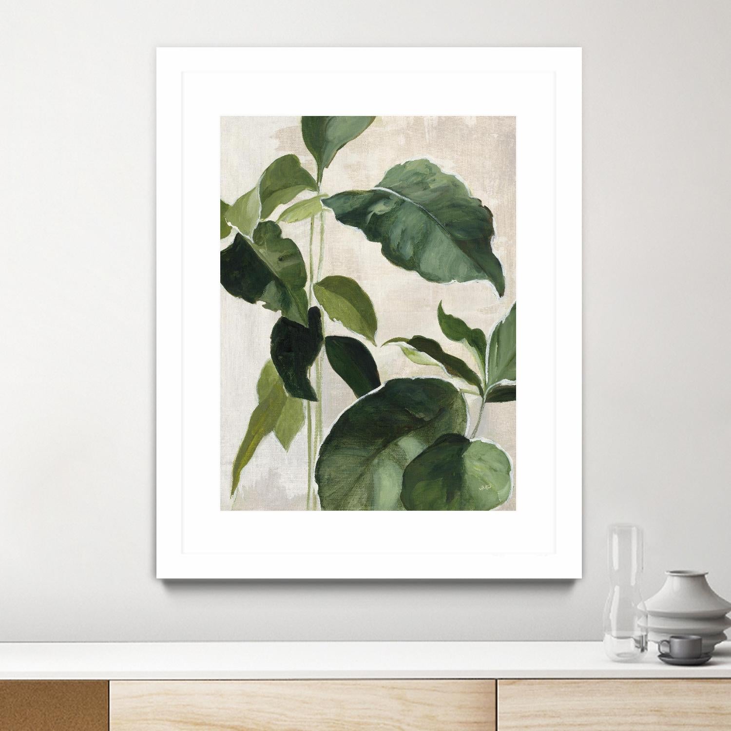 Tropical Study II by Julia Purinton on GIANT ART - beige tropical tropical leaf study