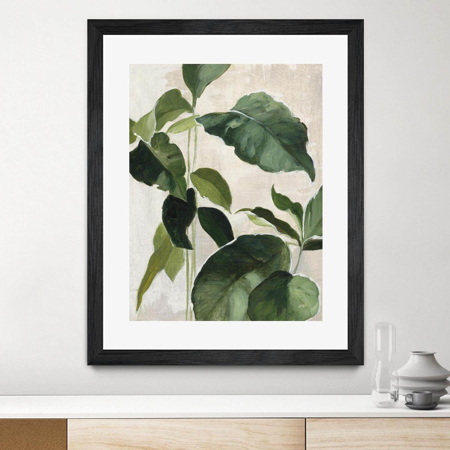 Tropical Study II by Julia Purinton on GIANT ART - beige tropical tropical leaf study