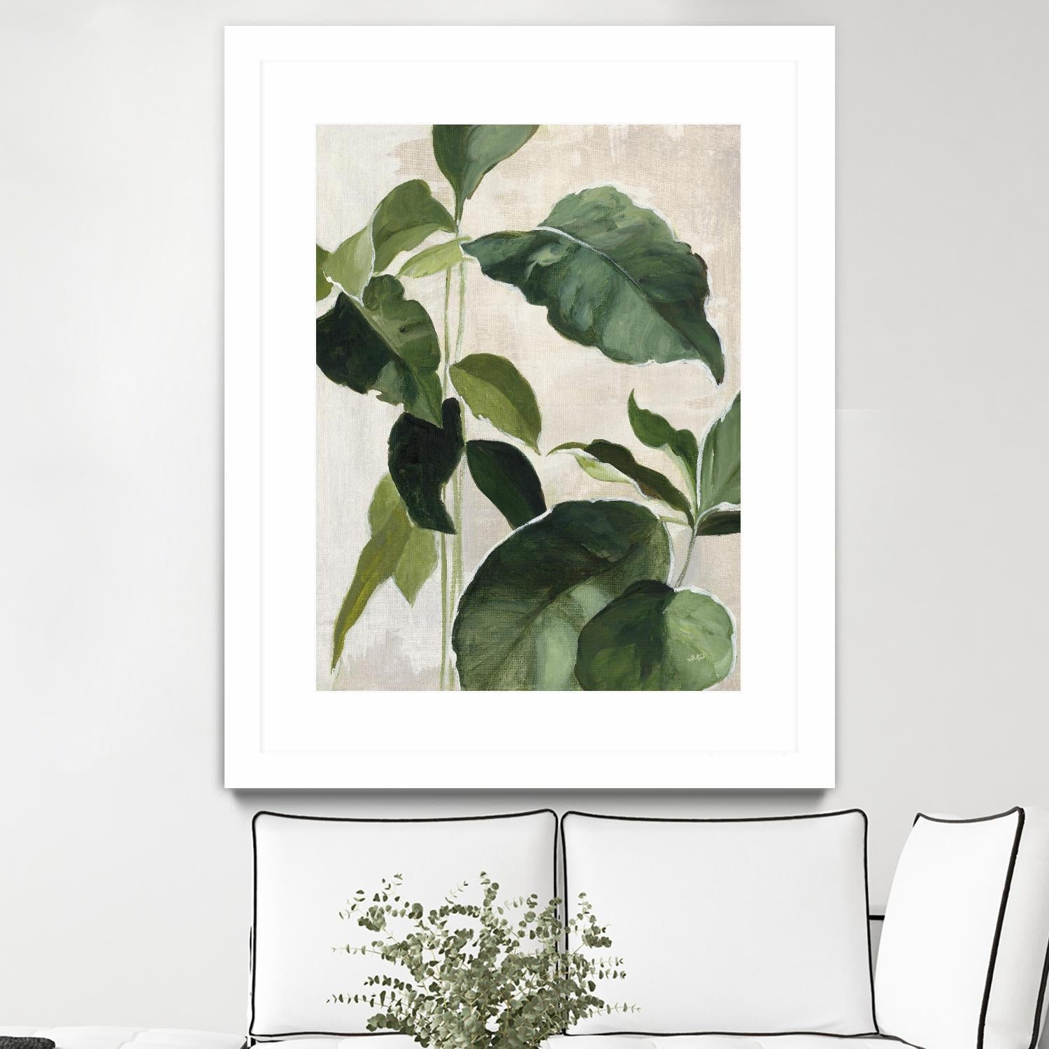 Tropical Study II by Julia Purinton on GIANT ART - beige tropical tropical leaf study