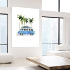 Surf Days II by Mercedes Lopez on GIANT ART - coastal & nautical aqua