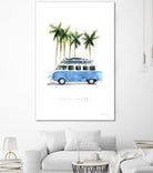 Surf Days II by Mercedes Lopez on GIANT ART - coastal & nautical aqua