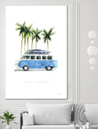 Surf Days II by Mercedes Lopez on GIANT ART - coastal & nautical aqua