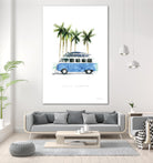 Surf Days II by Mercedes Lopez on GIANT ART - coastal & nautical aqua