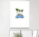 Surf Days II by Mercedes Lopez on GIANT ART - coastal & nautical aqua