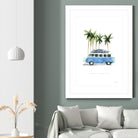 Surf Days II by Mercedes Lopez on GIANT ART - coastal & nautical aqua