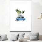 Surf Days II by Mercedes Lopez on GIANT ART - coastal & nautical aqua