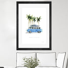Surf Days II by Mercedes Lopez on GIANT ART - coastal & nautical aqua
