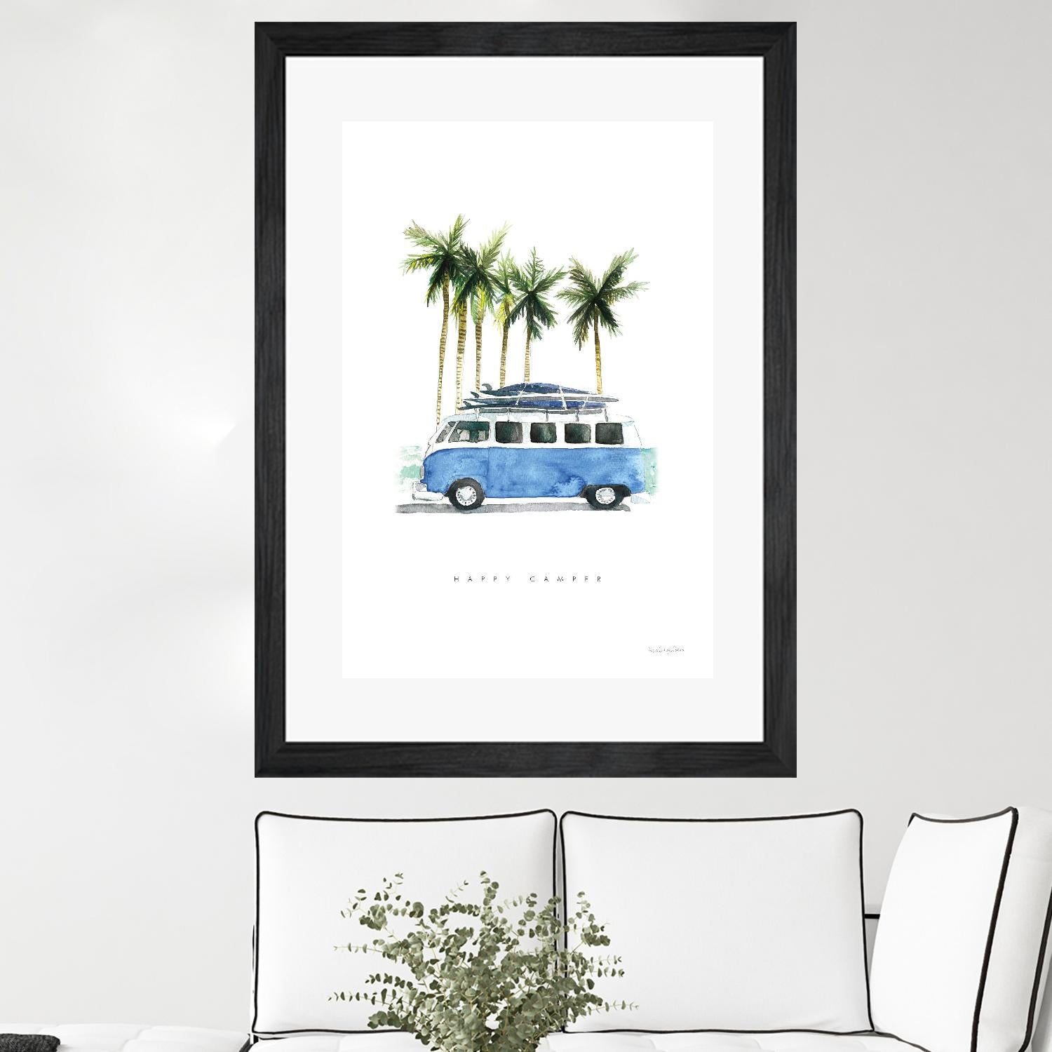 Surf Days II by Mercedes Lopez on GIANT ART - coastal & nautical aqua