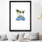 Surf Days II by Mercedes Lopez on GIANT ART - coastal & nautical aqua