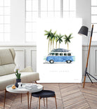 Surf Days II by Mercedes Lopez on GIANT ART - coastal & nautical aqua