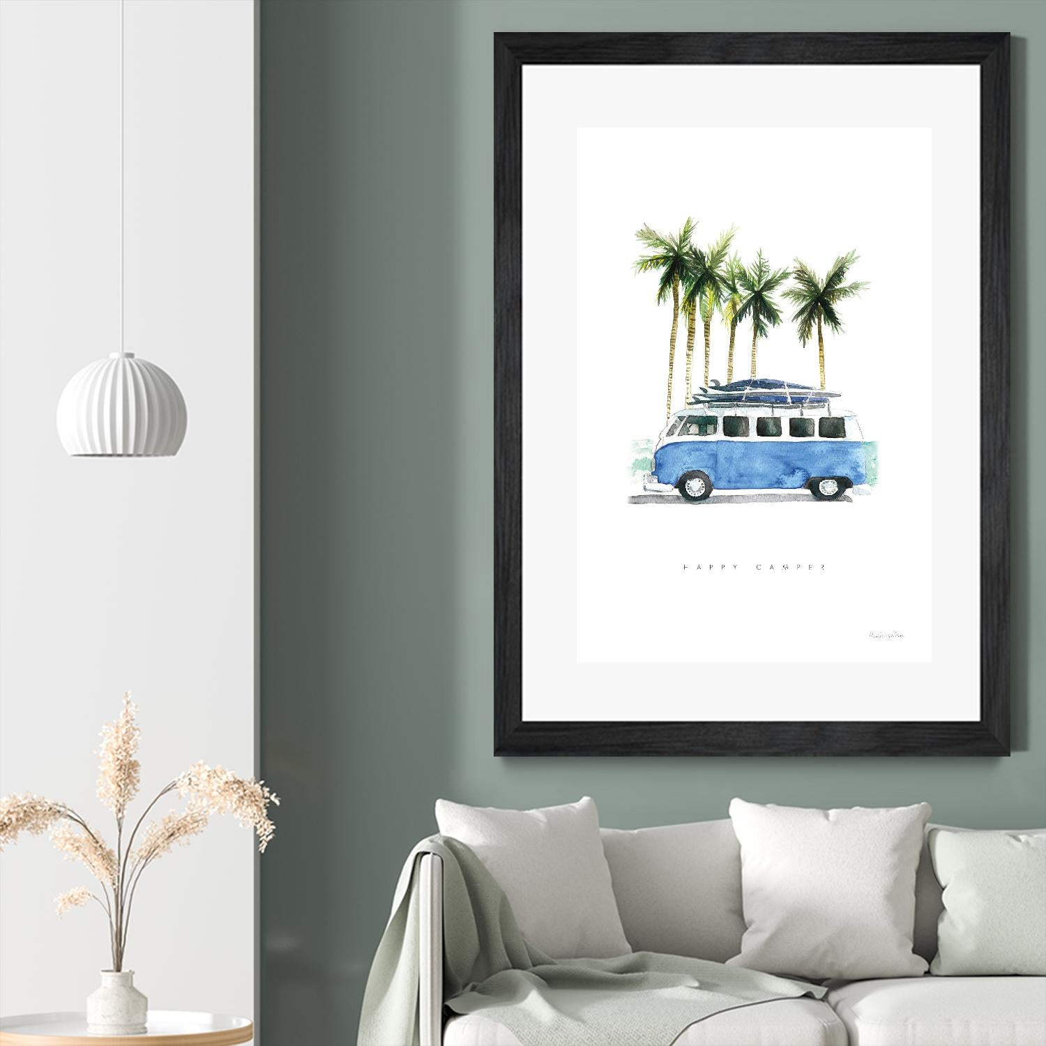 Surf Days II by Mercedes Lopez on GIANT ART - coastal & nautical aqua