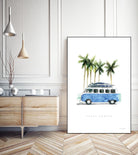 Surf Days II by Mercedes Lopez on GIANT ART - coastal & nautical aqua