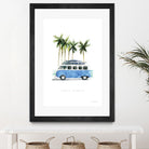 Surf Days II by Mercedes Lopez on GIANT ART - coastal & nautical aqua