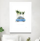 Surf Days II by Mercedes Lopez on GIANT ART - coastal & nautical aqua