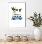 Surf Days II by Mercedes Lopez on GIANT ART - coastal & nautical aqua