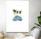 Surf Days II by Mercedes Lopez on GIANT ART - coastal & nautical aqua