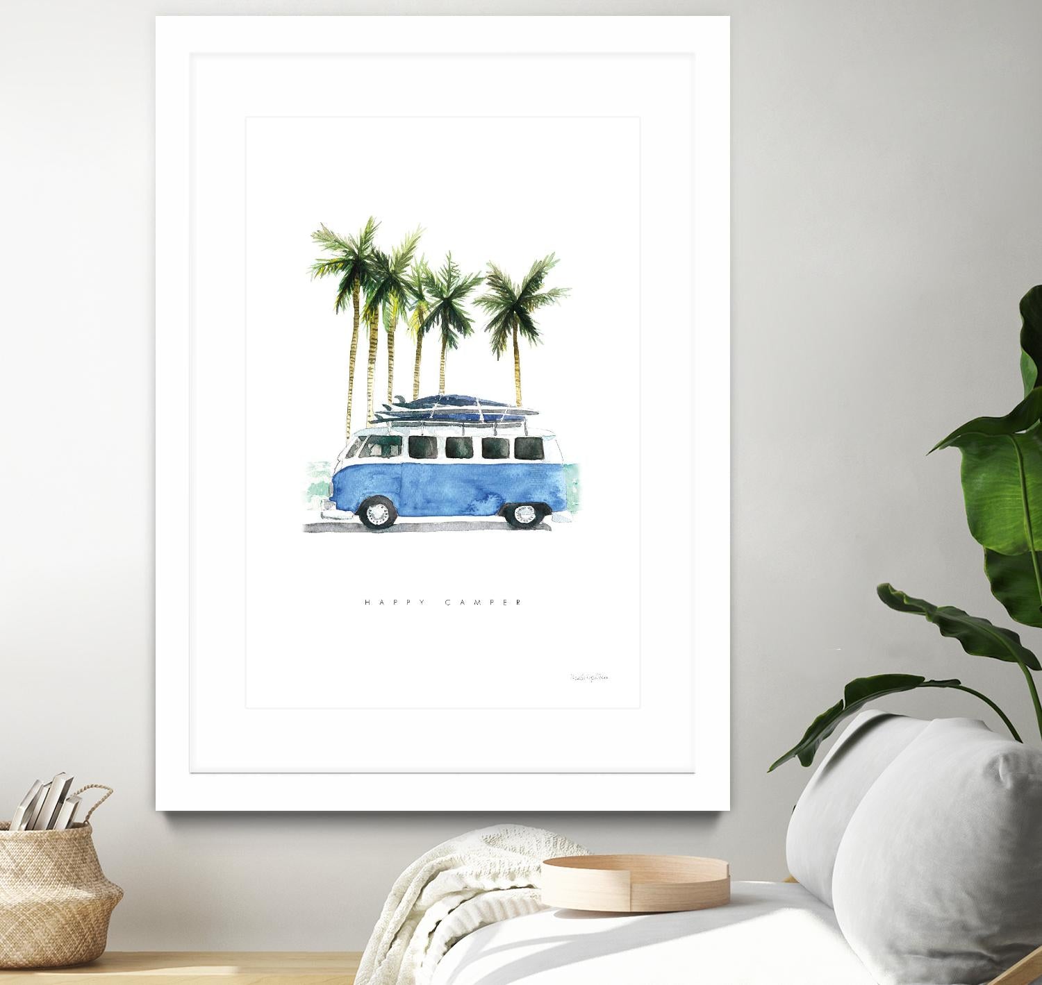 Surf Days II by Mercedes Lopez on GIANT ART - coastal & nautical aqua