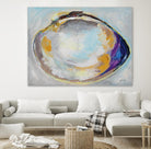 Open Quahog II by Jeanette Vertentes on GIANT ART - coastal & nautical blue