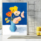 Poppies on Blue by Pamela Munger on GIANT ART - florals blue
