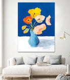 Poppies on Blue by Pamela Munger on GIANT ART - florals blue