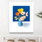 Poppies on Blue by Pamela Munger on GIANT ART - orange florals floral