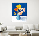 Poppies on Blue by Pamela Munger on GIANT ART - florals blue