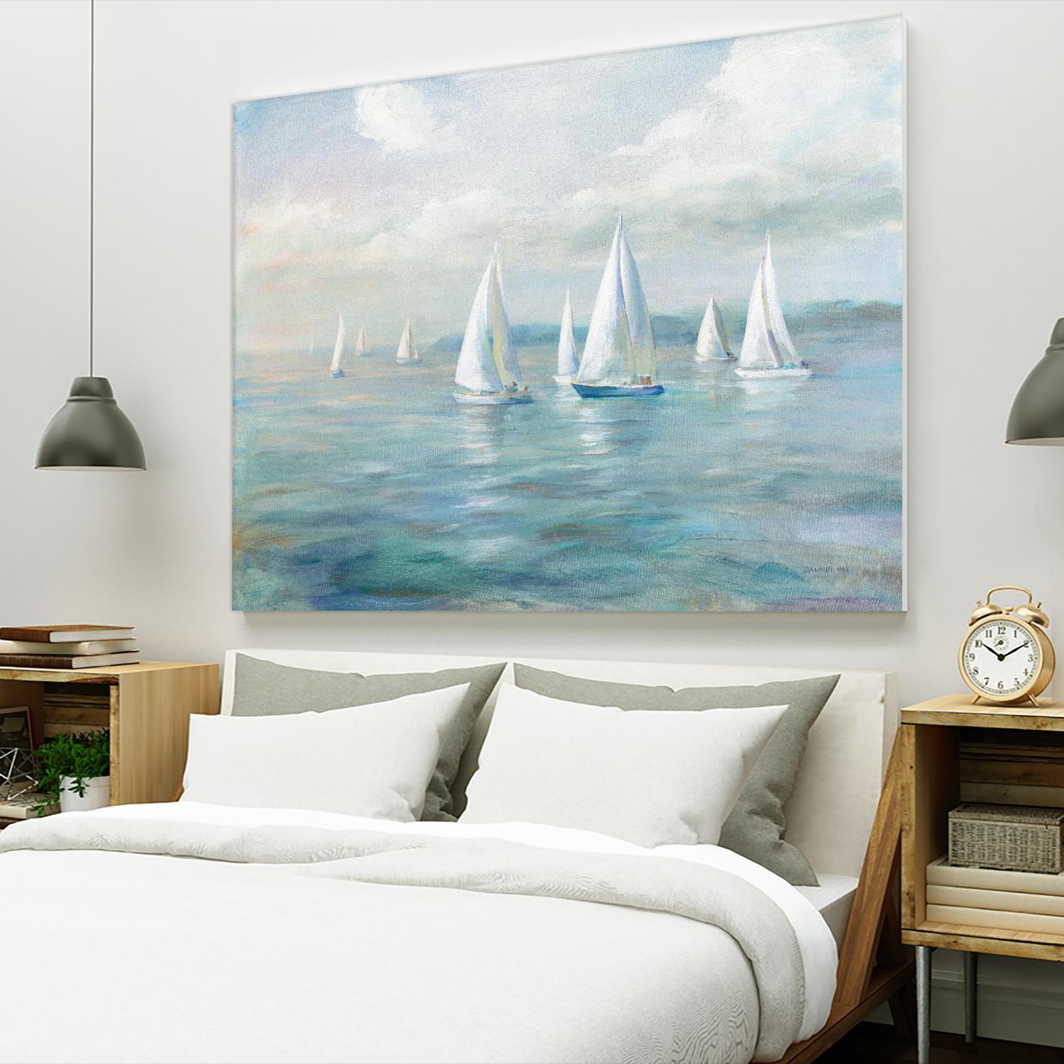 Setting Sail by Danhui Nai on GIANT ART - coastal & nautical blue