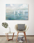 Setting Sail by Danhui Nai on GIANT ART - blue coastal & nautical sails