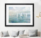 Setting Sail by Danhui Nai on GIANT ART - blue coastal & nautical sails