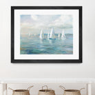 Setting Sail by Danhui Nai on GIANT ART - blue coastal & nautical sails